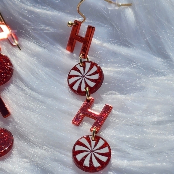 Christmas HoHo Dangle Earrings - Picture 3 of 3